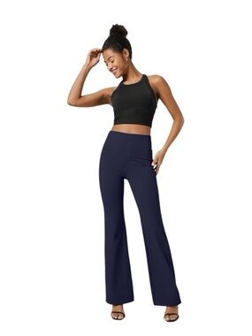 HALARA Navy Flare Pants for Women MP